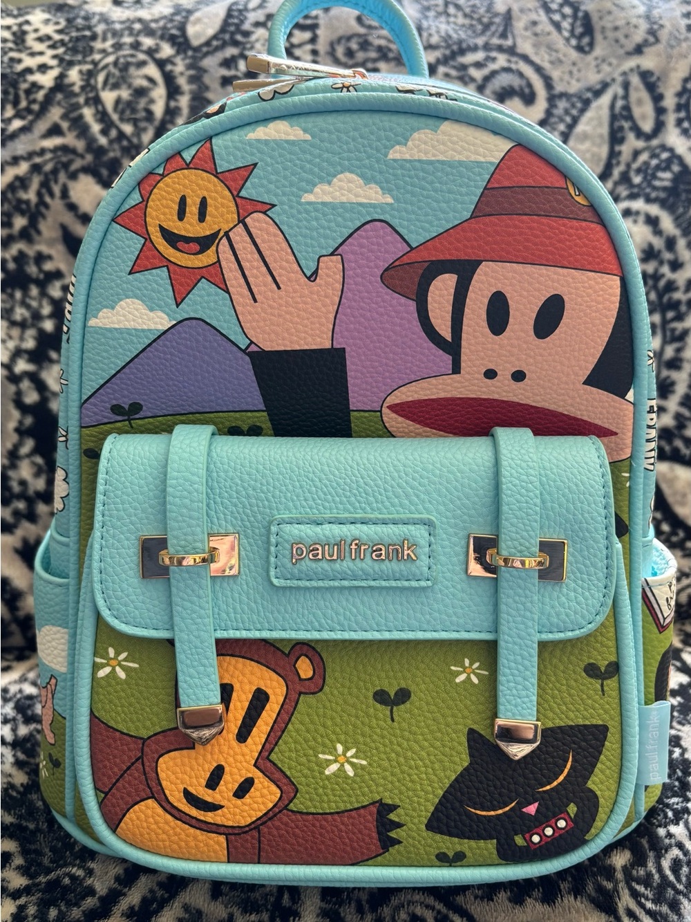 Paul Frank Aqua Julius Cartoon Mini Backpack